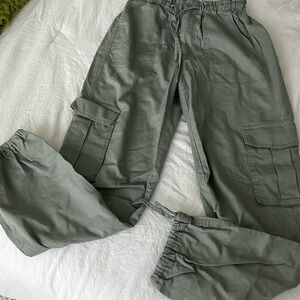 Abercrombie & Fitch baggy cargo tie bottom pocket jogger pants